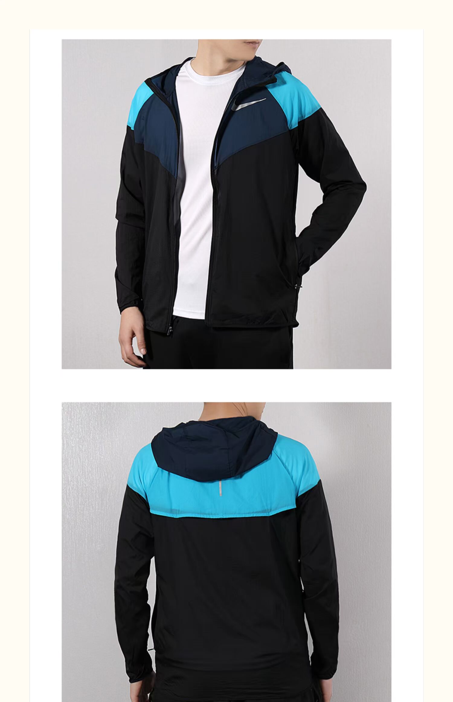Nike Nike Men 2019 Mùa hè Mới Quần áo thể thao trùm đầu Áo khoác dệt thông thường AR0258-518 - Áo khoác thể thao / áo khoác áo khoác mỏng nam adidas
