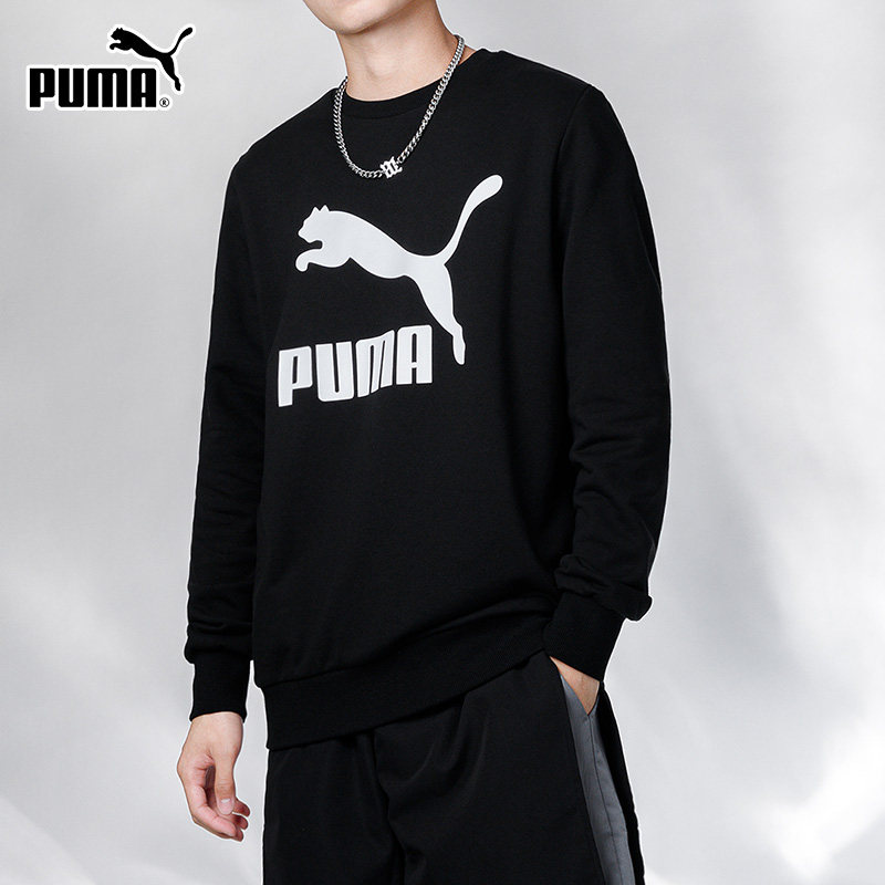 Puma Puma sweatshirt men's 2022 spring new round collar large logo sports blouses hooded sweatshirt 531366-01