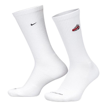 NIKE Nike high-top socks white socks sports cushioning stockings mens and womens socks 1 pair FQ0327-100