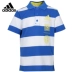 Quần áo trẻ em nam Adidas mặc ngắn tay 2019 mùa hè mới đứng cổ áo sơ mi sọc POLO giản dị Áo phông DW4104 - Áo polo thể thao Áo polo thể thao