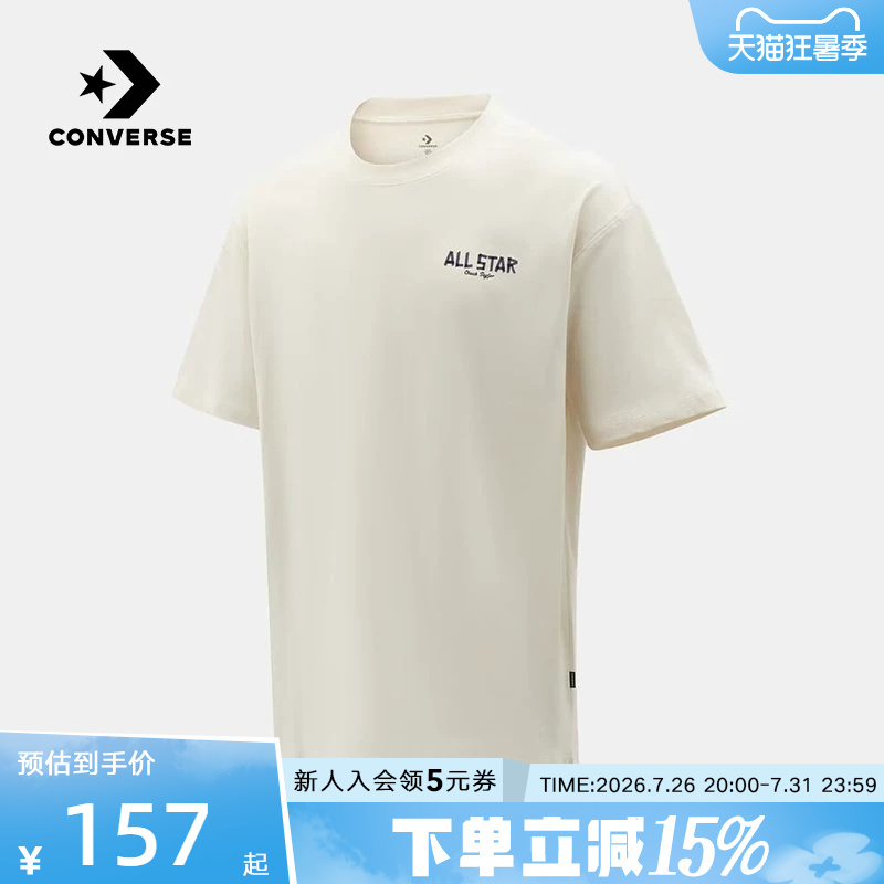 Converse 2026 Summer Men's Sports Casual Fashion Comfortable Round Neck Short-Sleeved T-Shirt Mck074-W2Y