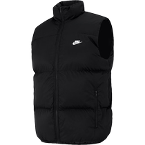 NIKE Nike coton gilet hommes hiver nouveau chaud col montant veste de sport décontractée FB7374-010