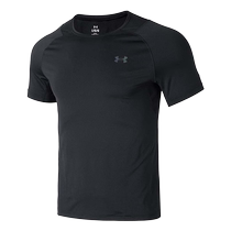 Under Armor Mens 2024 Spring Fitness Training Quick-Drying Round Neck Breathable Sports Short-Sleeved T-Shirt 1383700-001
