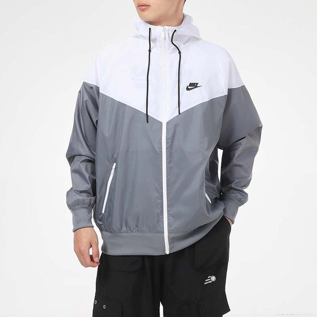 Nike Jacket Men's 2024 Spring and Autumn New Hooded Casual Spliced ​​Sportswear Jacket DA0002-084