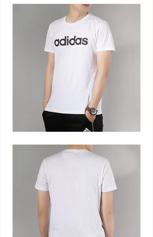 Adidas Adidas Neo ngắn tay nam 2019 hè mới cổ tròn áo thể thao giản dị Áo thun EI4709 - Áo phông thể thao