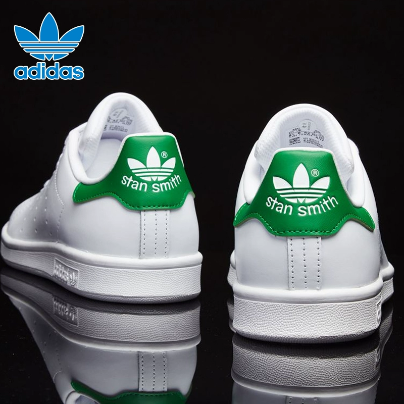 Giày nam Adidas giày nữ clover board giày 2020 mùa xuân và mùa hè Smith đuôi xanh nhỏ giày trắng thủy triều M20324 - Dép / giày thường