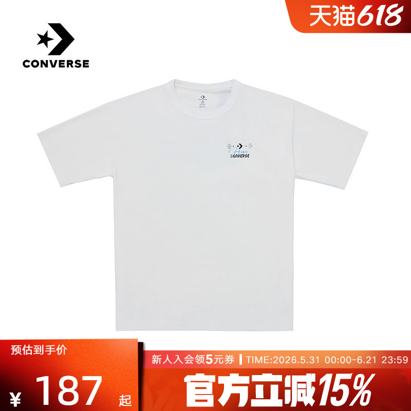 Converse 2026 Summer New Men's Sports Short-Sleeved Comfortable and Breathable Round-Neck T-Shirt Mcj754-001 Converse 2026 Summer New Men's Sports Short-Sleeved Comfortable and Breathable Round-Neck T-Shirt Mcj754-001