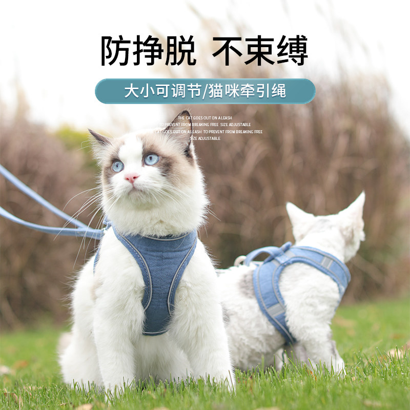 Kitty Traction Rope Cat God Instrumental Pet Supplies Cat Rope Vest Style Small Cute Out of Baby Bag Dog Necklace