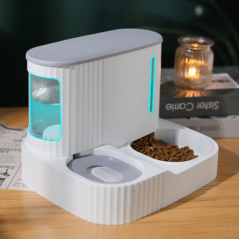 Water grain One body Automatic feeding machine Drinking water Drink kittens Large capacity Water dispenser Not interplugged with dog Pet Supplies