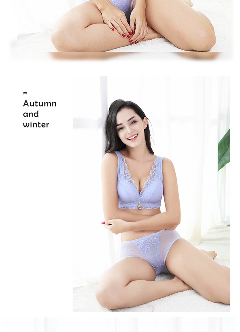 Vẻ đẹp gợi cảm trở lại với bộ đồ lót ren nữ không có vòng thép tập hợp áo ngực trên bộ sưu tập áo ngực mỏng chống tụt quan lot nu dang dui