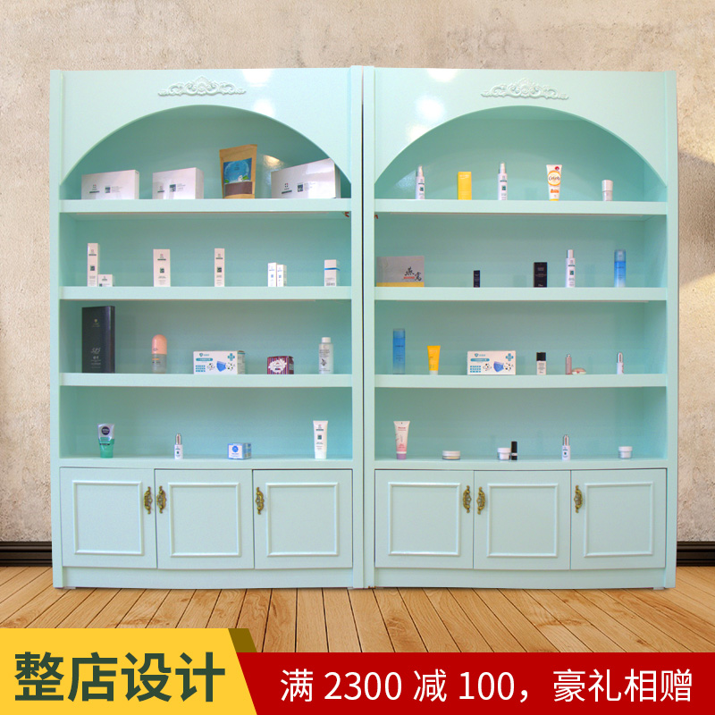 Cosmetics display cabinet display cabinet shelf shelf multi-layer glass cabinet beauty salon product showcase container