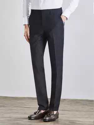 KEA autumn vertical striped trousers men's slim thick formal suit pants men's business Korean casual pants