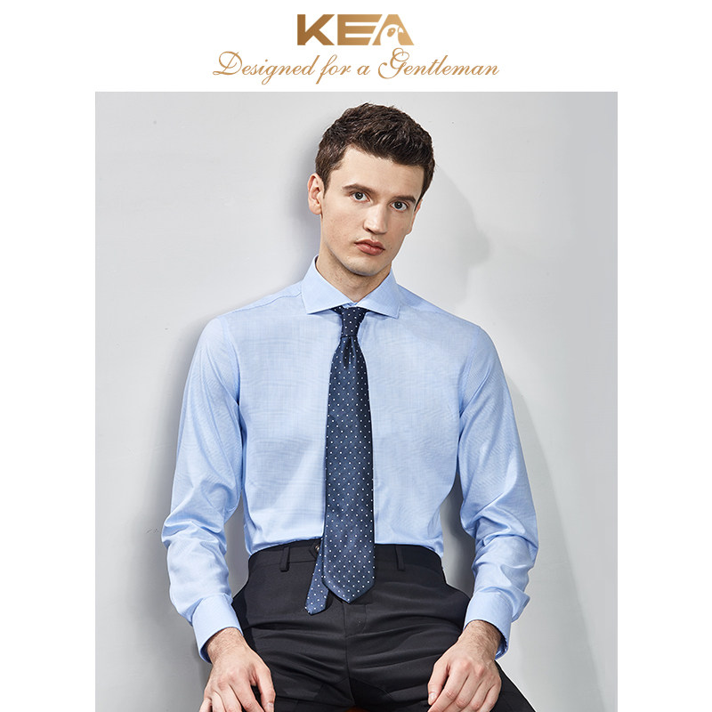 KEA Italian Men Shirt Long Sleeve Sleeve Business Shirt Young Cotton Plate Windsor Windsor Windsor Untired Iron Shirt Men
