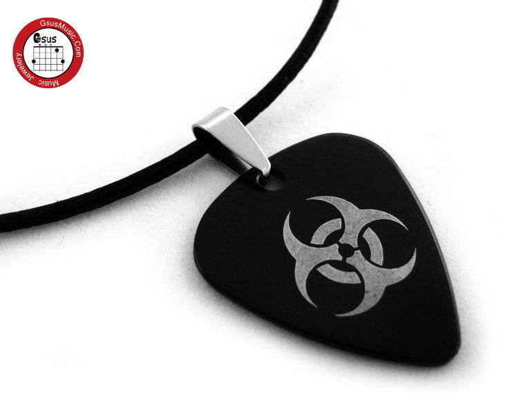 Watson Instruments GsusMusic Titanium Steel Metal Guitar Pick Necklace Anti-Nuclear Radiation (Cool Black)