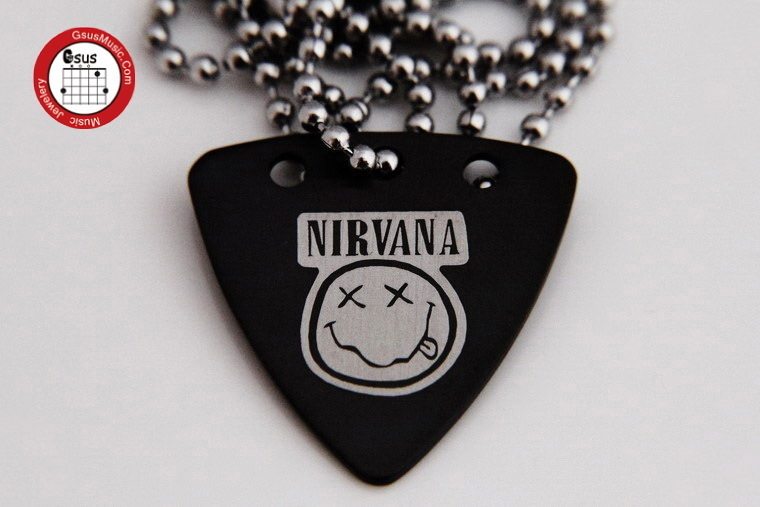 2012 GsusMusic Titanium Steel Metal Guitar Dial Necklace Nirvana Band