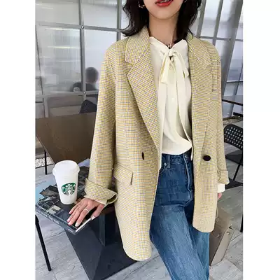 (Big Fang recommended) FANLEstuidos wool pure handmade double-sided long coat coat coat