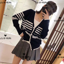 (V2) Japanese thom browne 19 new TB autumn and winter sailing wool knitted cardigan mens and womens same model