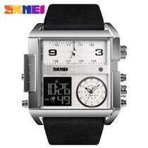 Large dial square watch fashion versatile mens watch Skmei