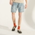 A21 hè 2019 mới cotton màu sáng quần short xu hướng nam quần jeans lỗ quần nam - Quần jean Quần jean