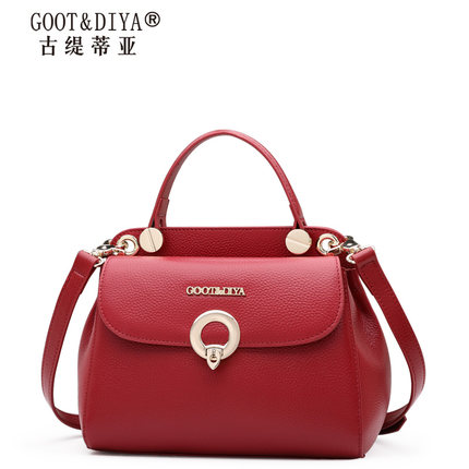 真皮女包2018新款时尚百搭单肩包女士包包女