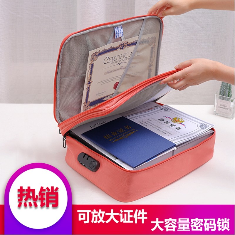 Document containing bag box Home Family Multi-level large capacity Multi-functional box Certificate File Passport Card Pack finishing bag