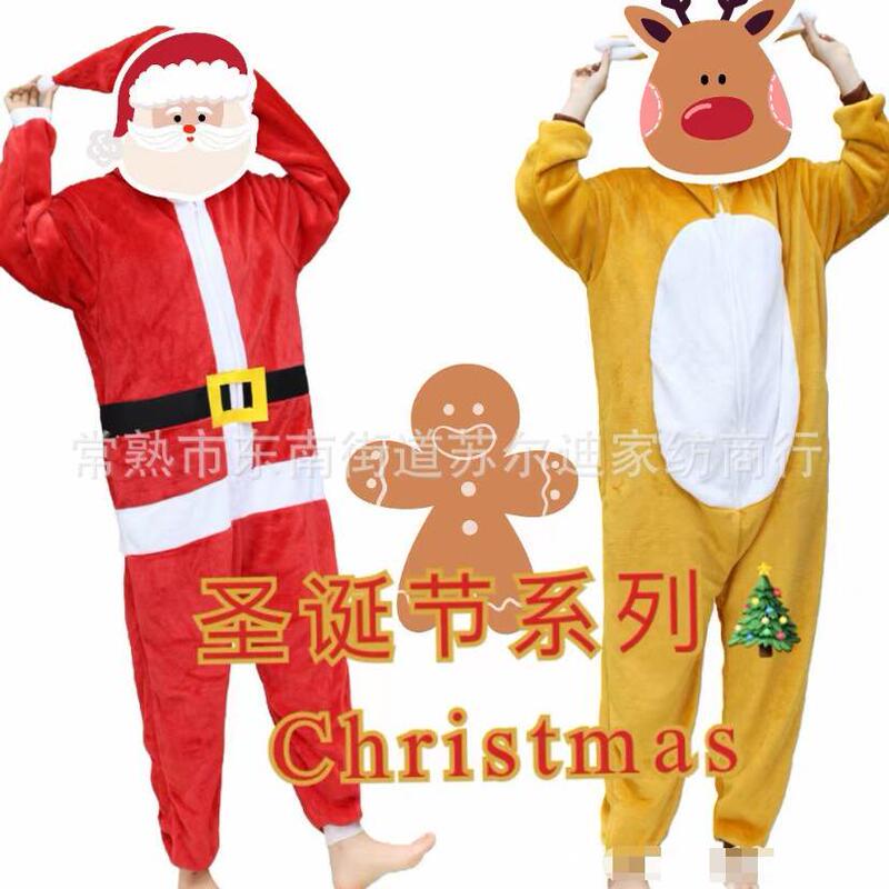 Christmas Santa Claus Costume Cartoon Animal Onesie Pajamas Kids Christmas Reindeer Snowman Halloween Performance Christmas Santa Claus Costume Cartoon Animal Onesie Pajamas Kids Christmas Reindeer Snowman Halloween Performance