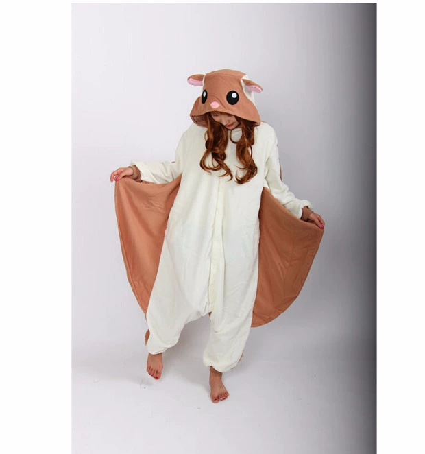 Chuột bay một mảnh đồ ngủ hoạt hình jumpsuit động vật jieie kigurumi cặp đôi nam nữ đồ lót basic