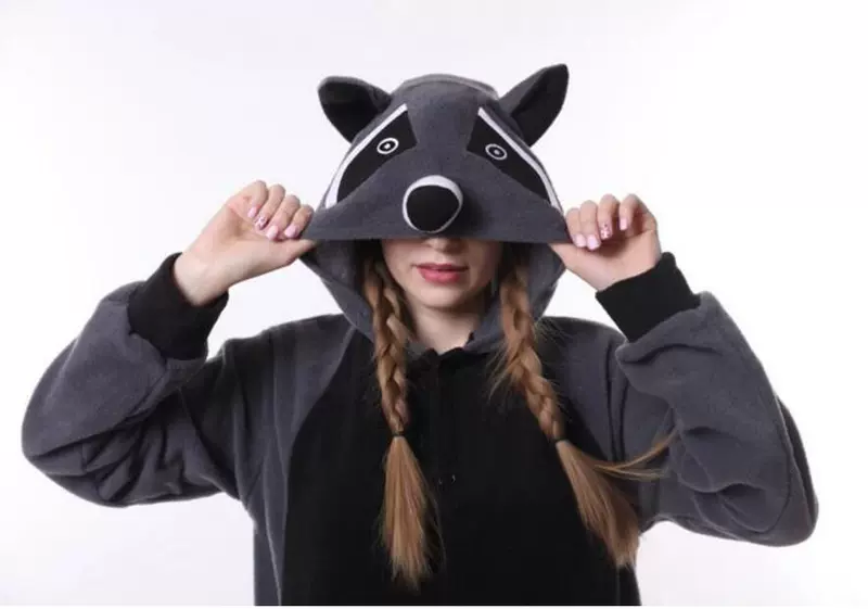 Kigurumi xuất khẩu đồ ngủ người lớn màu xám gấu trúc jumpsuit phim hoạt hình động vật nam và nữ cặp đôi lắc trang phục quần áo ngủ nam