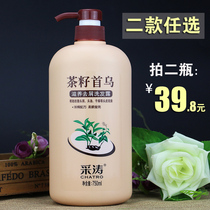 Tao tea seed Shouwu dandruff anti-itching shampoo 750g plant hair control oil ginseng Moisturizing Soft Baked oil