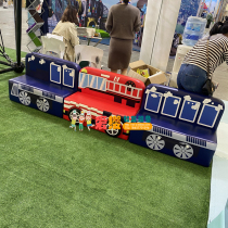 Kindergarten train fire truck combination sofa early education garden corridor sofa seat soft long backrest sofa stool