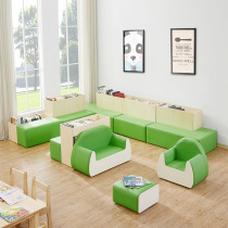 Toddler Sofa Bookcase Combination Childrens Toy Cabinet Picture Book Storage Rack Early Education Parent-child Park Hall Reading Area Combination