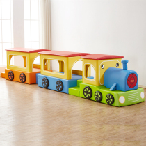 Train game center crawling early education parent-child park Dudu locomotive childrens physical training soft bag drilling and climbing combination