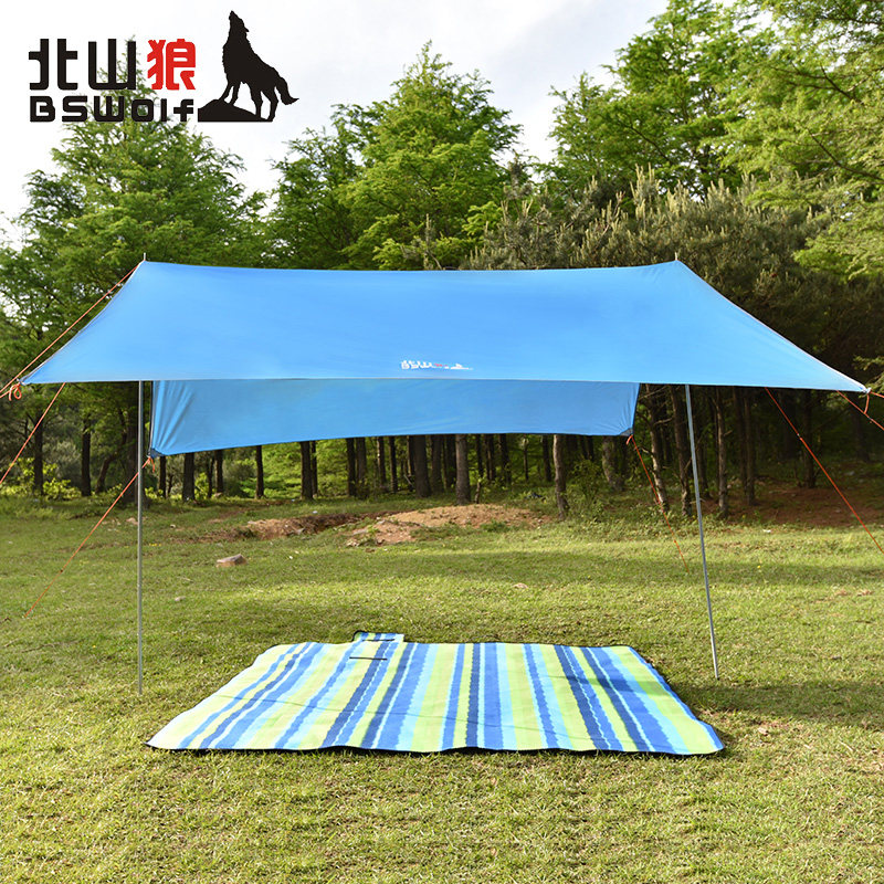 North Mountain Wolf Sun Screen Beach Tent Multiman Awning Sunscreen Sunscreen Ultra Light 3m Outdoor Cool Shed Canopy Rain Canopy