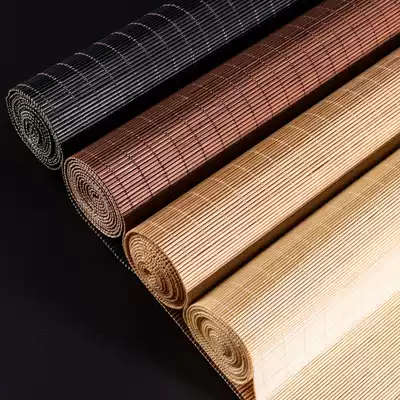 Semi-finished bamboo curtain decoration bamboo mat hanging ceiling wall decoration materials homestay tea room bamboo woven reed grass mat retro