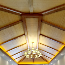  Bamboo sheet wireless weaving decoration Bamboo mat Bed and breakfast Teahouse restaurant ceiling wall decoration materials Retro Japanese style