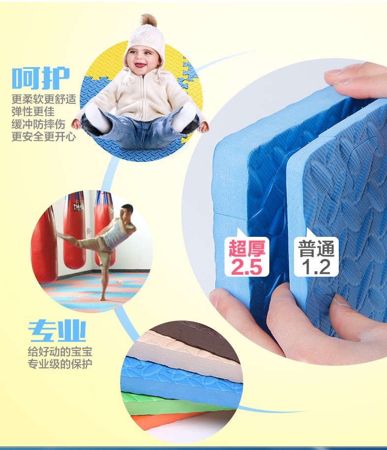 Thảm xốp cho bé 60X60 phòng ngủ gia đình khâu mat câu đố bé lớn bò mat chống rơi dày thảm xốp gấp gọn