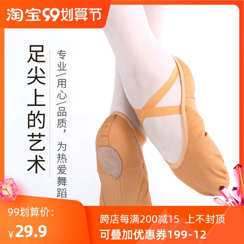 Танцевальная обувь женская мягкая базовая тестовая танцевальная балет.