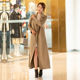 Hepburn style double-sided woolen cashmere coat women's long knee-length 2023 winter off-season woolen coat extra long to the ankle