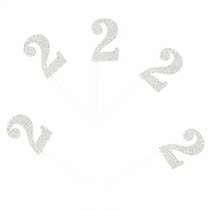 Ercadio 24 Pack Silver Glitter 2 Number Birthday Cu