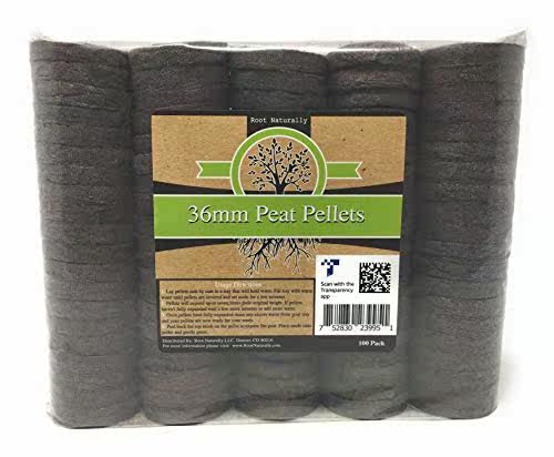 Root Naturally 36mm Peat Pellets - 100 Count Root Nature