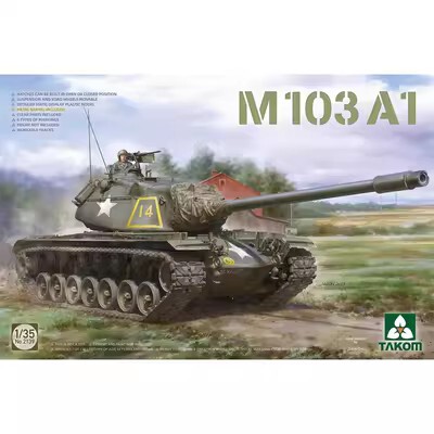 Sanhua Takom 2139 1/35 M103A1 Heavy Tank Metal Barrel/Movable Tracks