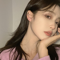 Ins simple geometry lightning ear clip earrings female Joker niche design sense personality ear clip earring