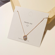 Mermaids tears pendant necklace female Net red light luxury temperament cold wind simple zircon a diamond choker tide