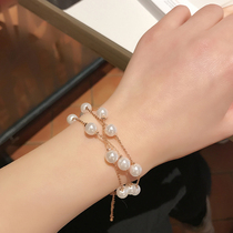 Summer simple fresh and multi-layer pearl bracelet adjustable net red fashion sweet Lucid wrist student jewelry