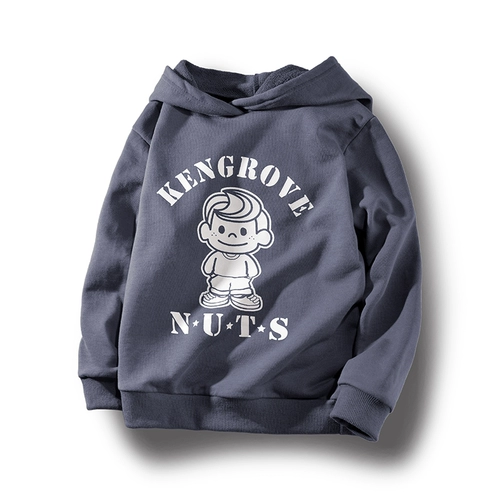 Хлопковая осенняя детская толстовка для мальчиков с капюшоном, детская одежда, подходит для подростков, в западном стиле