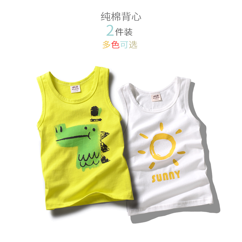 Chàng trai áo bông vừa trẻ em mùa hè váy Bambina childrens quần áo mùa hè 2018 trẻ em mới chàng trai không tay t-shirt