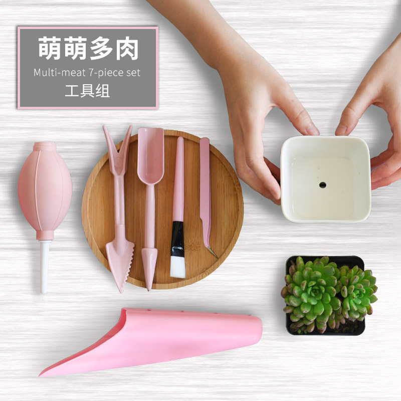 Multi-meat seed flower shovel garden art Tools Vegetable Suit Plant Potted Water Spray Pot Green Plant Flowers Small Iron Shovels Rake