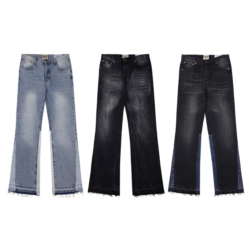 Gallery Dept New Basic Washed Flared Patchwork Jeans Trendy Brand Unisex Casual Versatile Long Pants