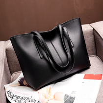 Soft leather shoulder bag 2021 new tide large capacity leather handbags tote bag satchel ladies