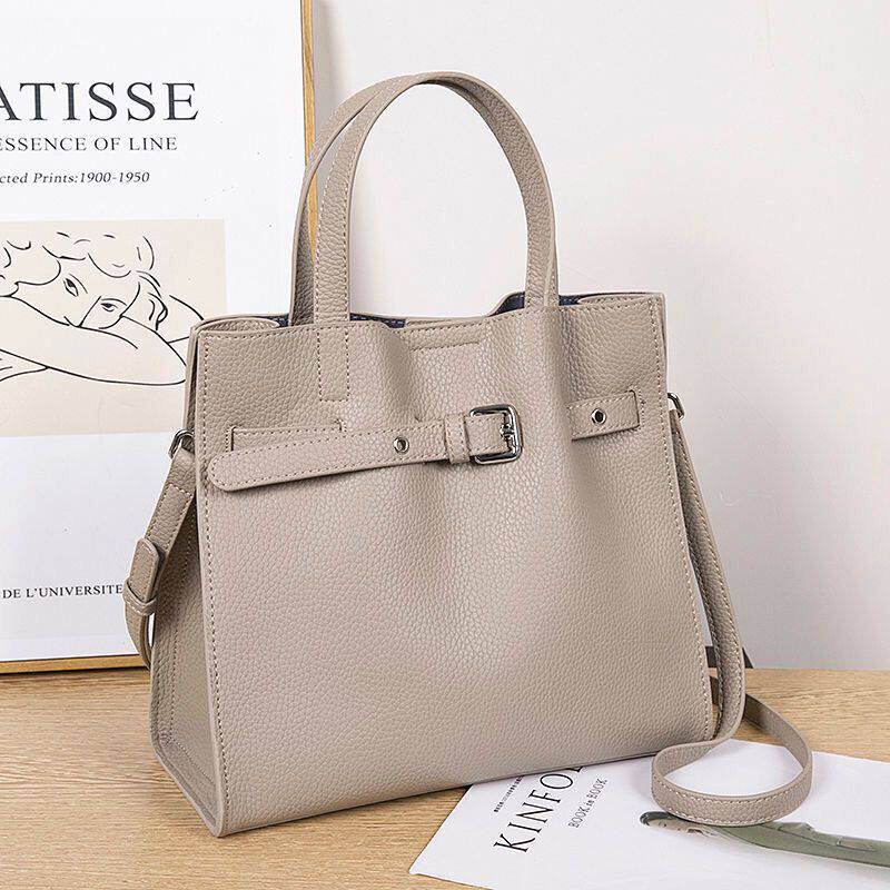 Advanced Senses Head Layer Cow Leather Lady Big Bag Bag 2021 new large capacity minimalist casual Debit Shoulder Handbag